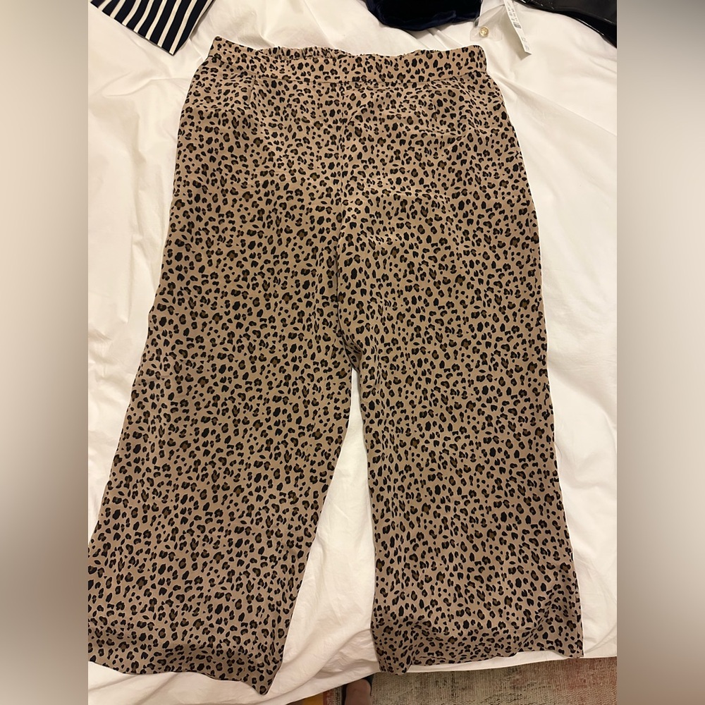 J. Crew Silk Leopard Pants
